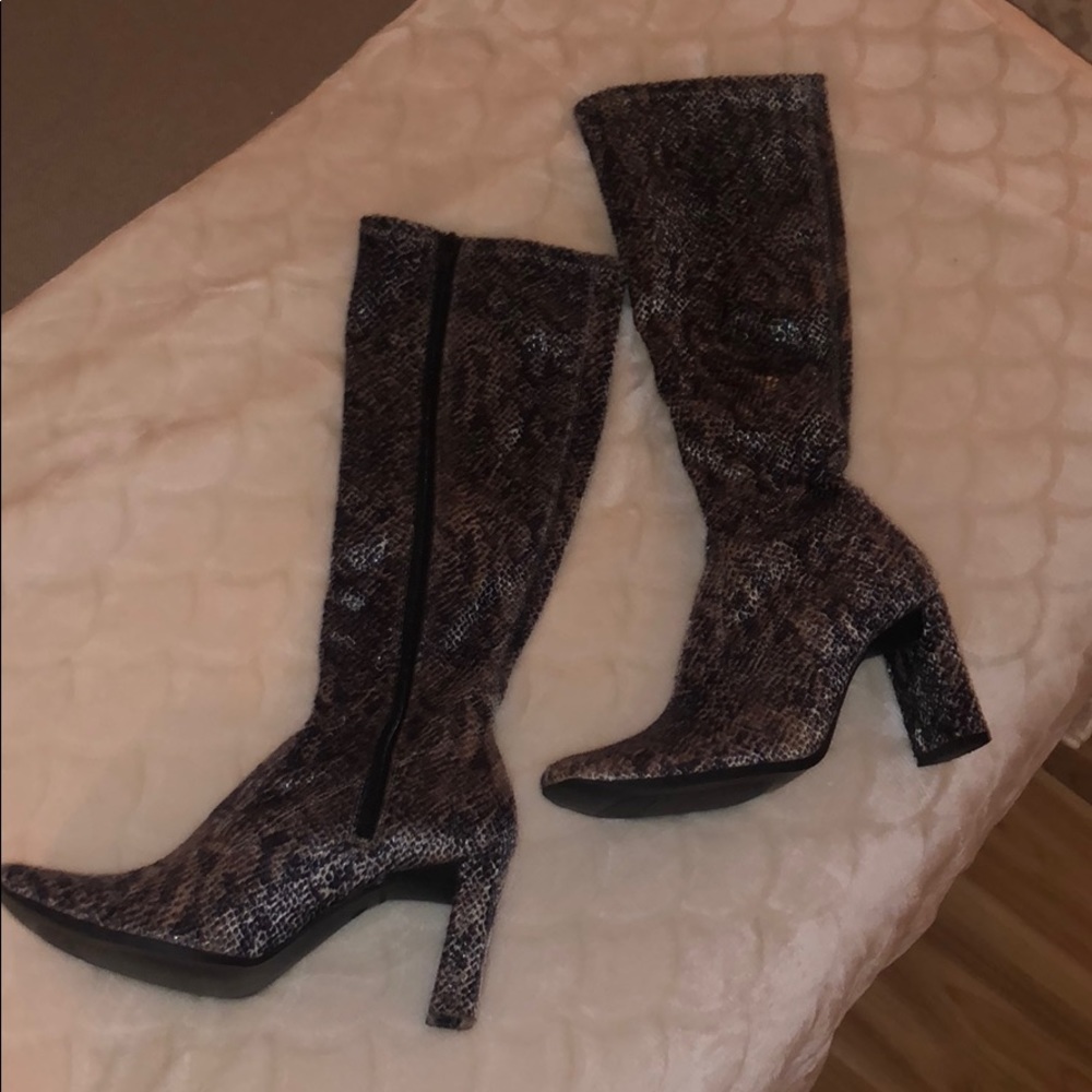 Knee High Snakeskin boots